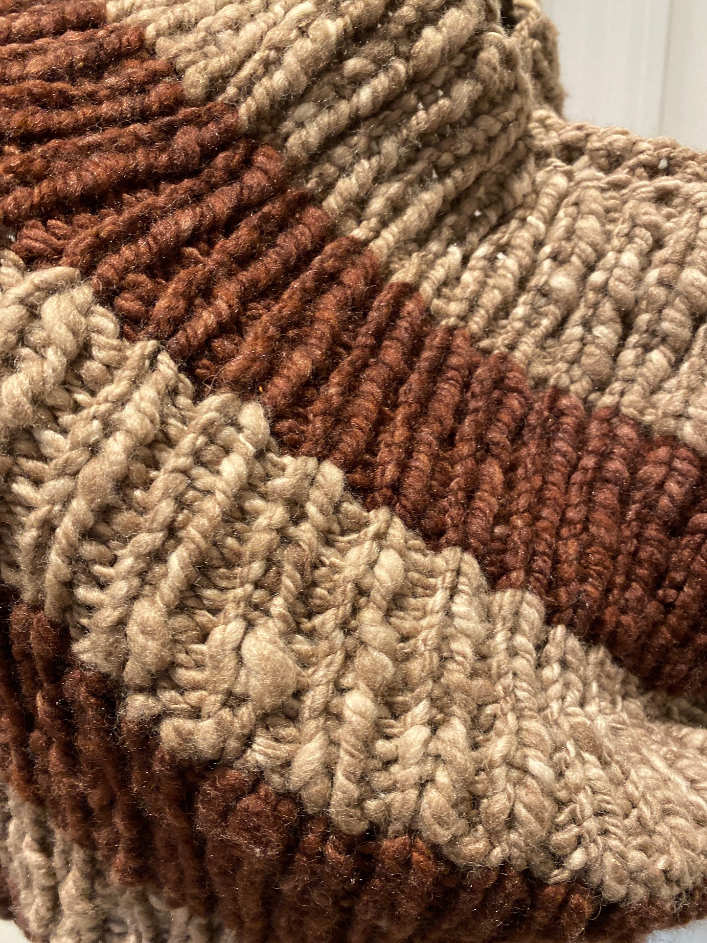Bulky Handspun, Hand Knit Cowl - Merino & Silk