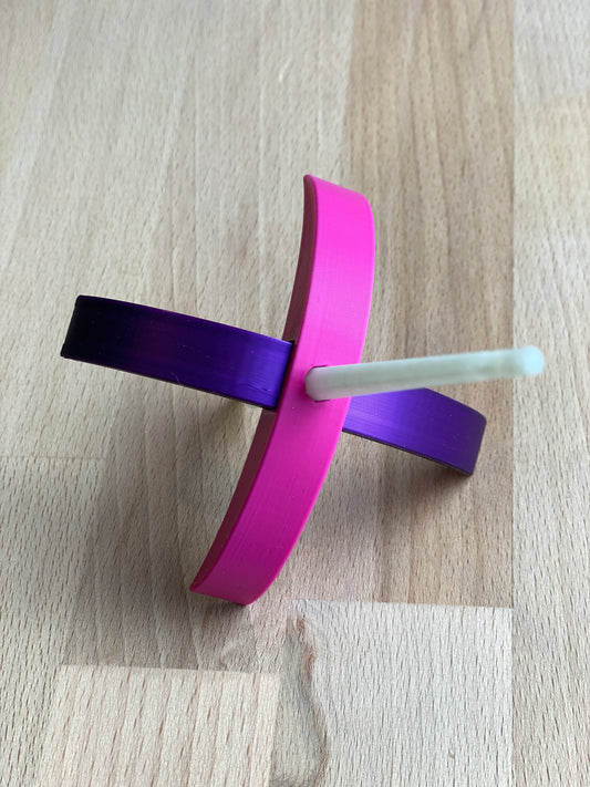 Persian Medium 3D printed Turkish Spindle - purple and pink