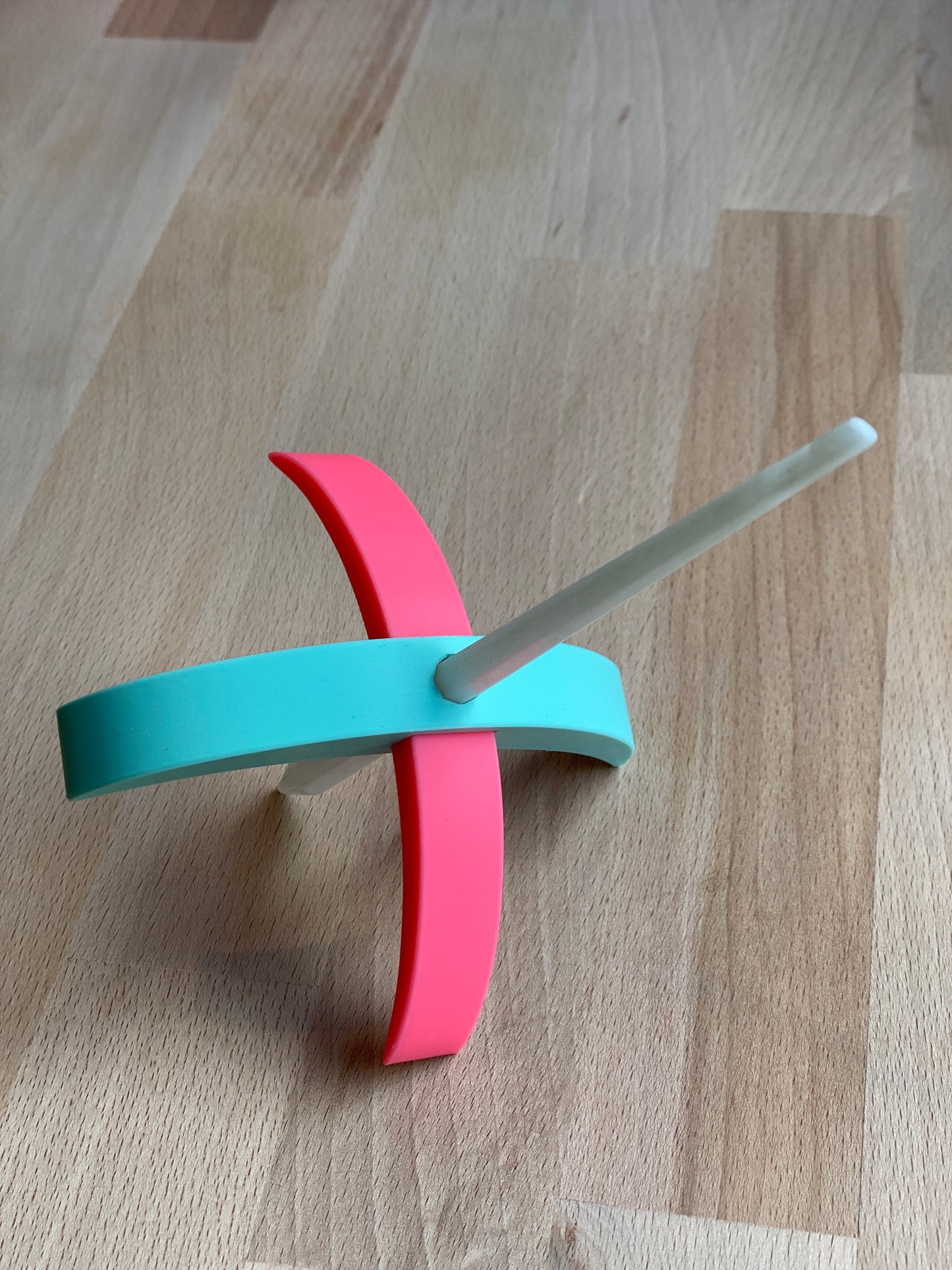 Ragdoll 3D printed Turkish Spindle - bright pink and aqua