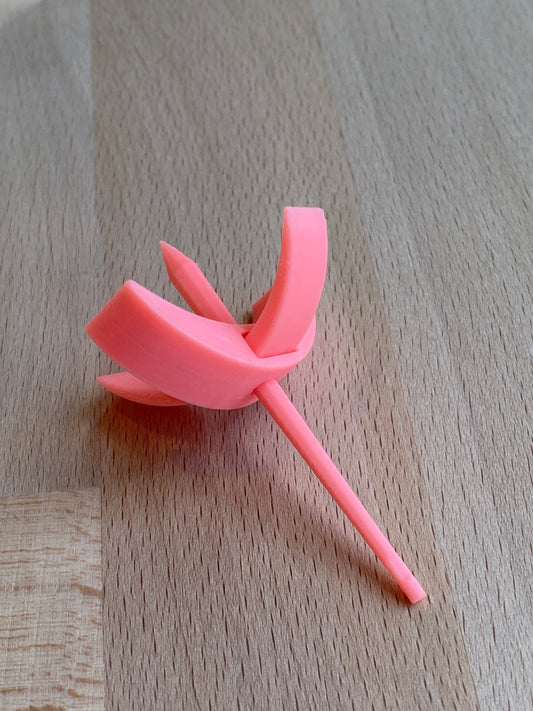 Kitty XS 3D printed Turkish Spindle - bright pale pink