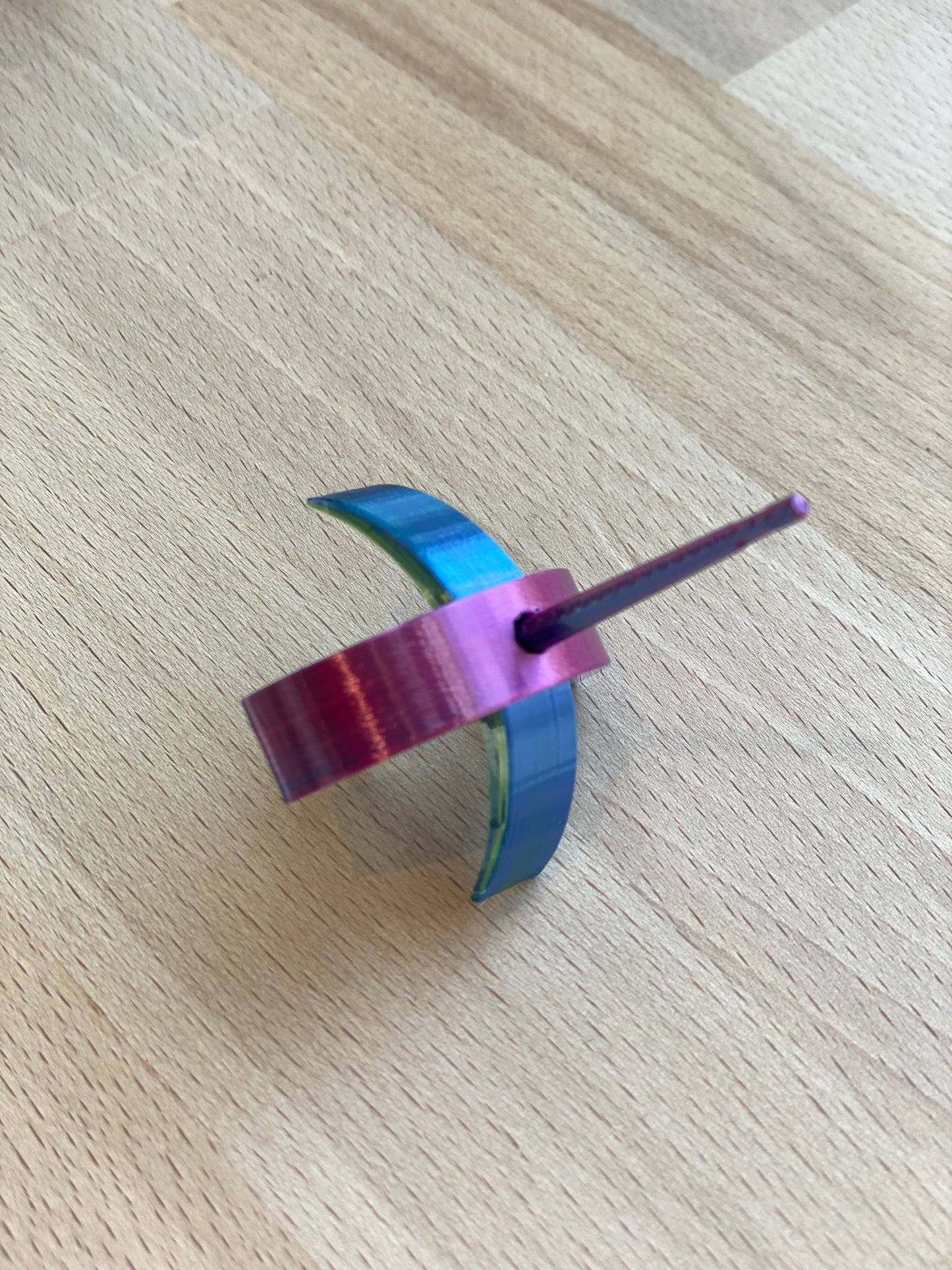Kitty XS 3D printed Turkish Spindle - purple and blue