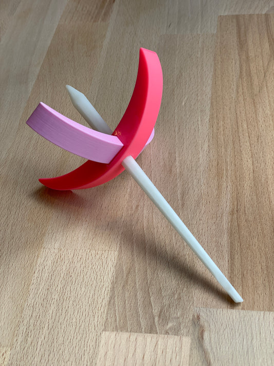 Ragdoll 3D printed Turkish Spindle - bright and pale pink