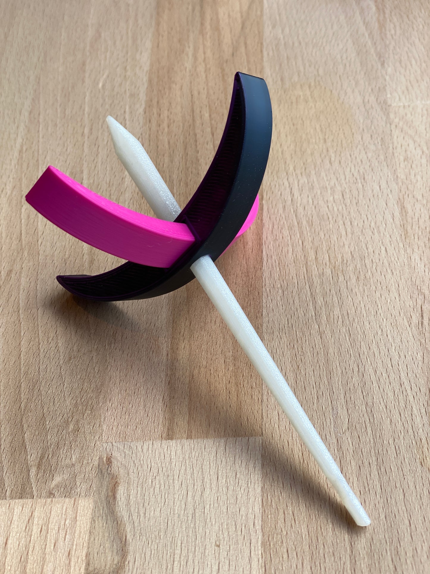 Persian Medium 3D printed Turkish Spindle - deep purple and pink
