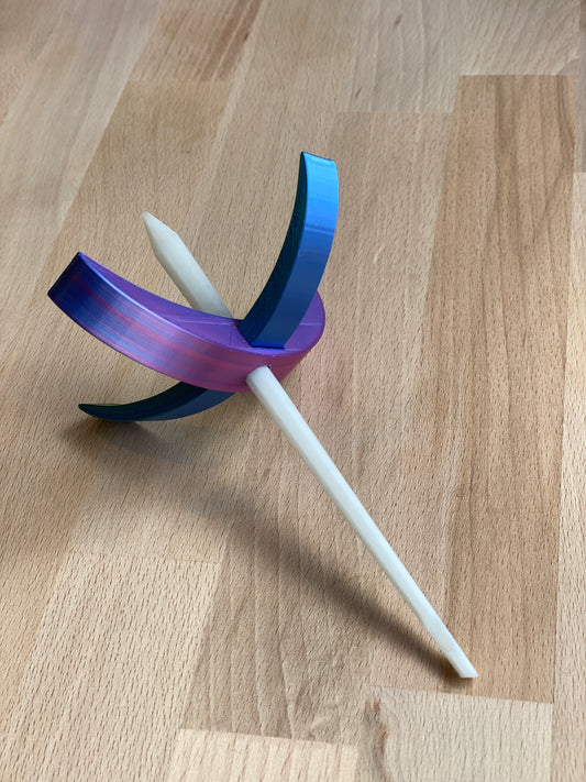 Ragdoll 3D printed Turkish Spindle - two tone purple