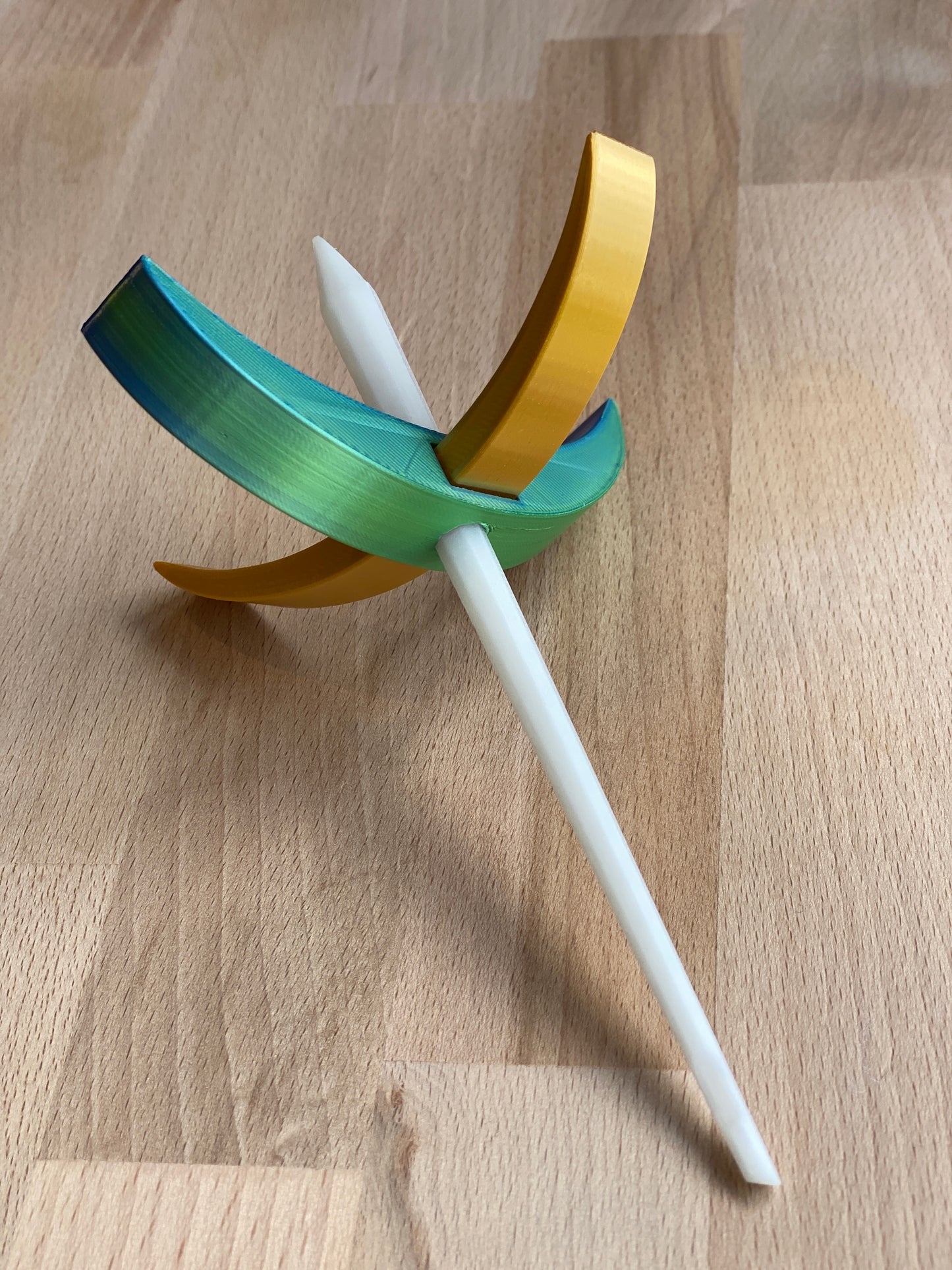 Ragdoll 3D printed Turkish Spindle - green and gold