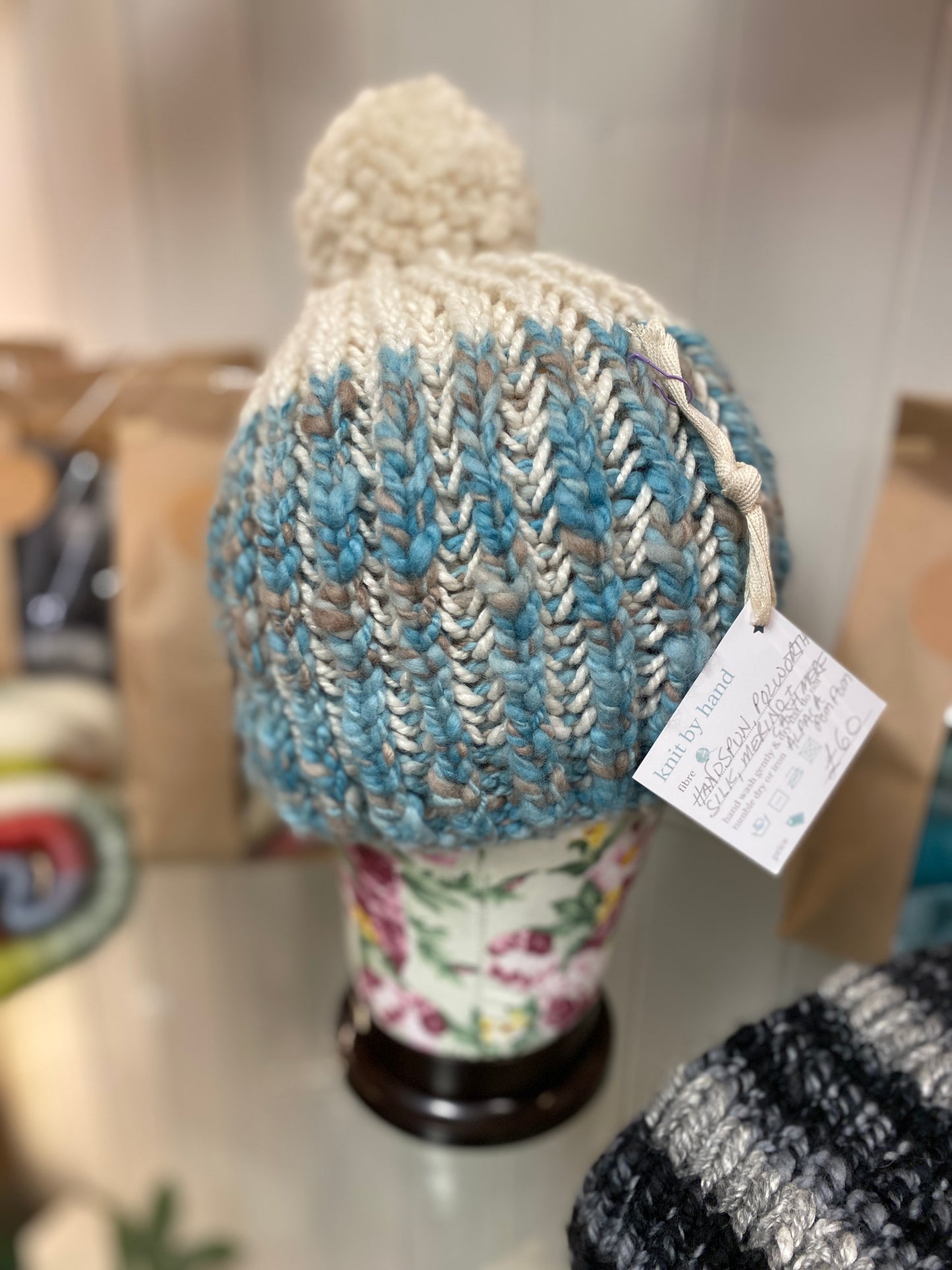 Handspun, handknit, fisherman’s rib beanie