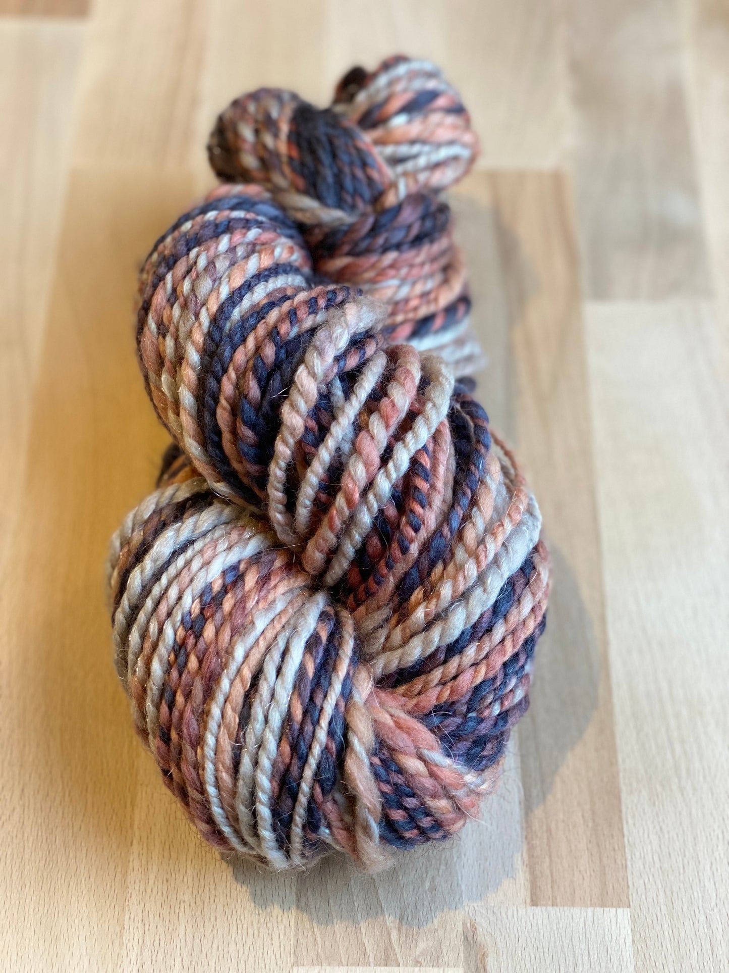 Handspun Yarn - Corriedale, Silk, Angelina - Chunky