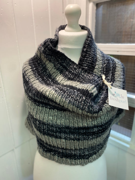 Bulky Handspun, Hand Knit Cowl - Pure Australian Merino