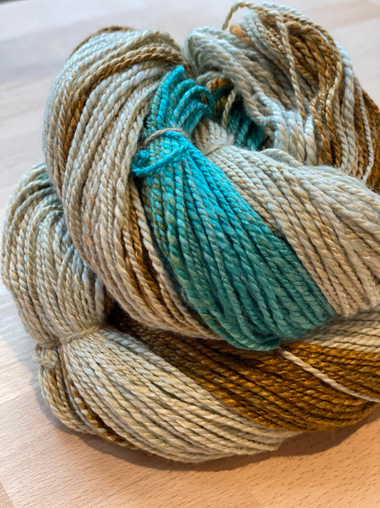 Handspun Yarn - Merino Silk Gradient 3-4ply