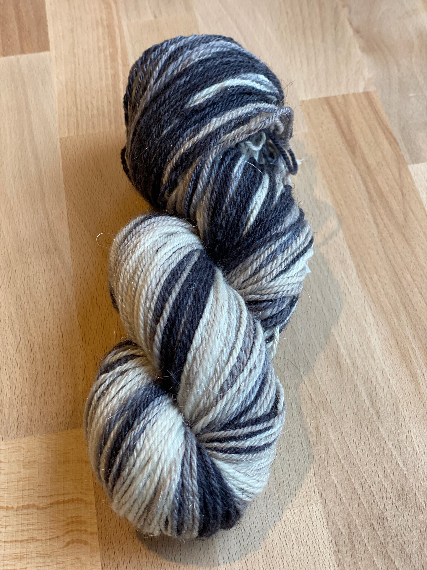 Handspun Yarn - Corriedale, Silk & Glitz - 4ply