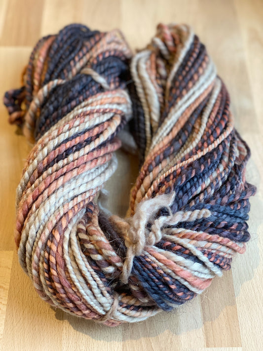Handspun Yarn - Corriedale, Silk, Angelina - Chunky