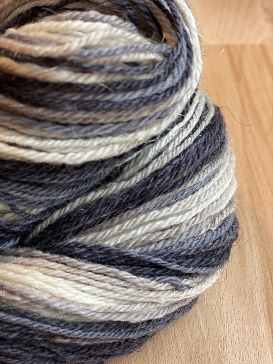 Handspun Yarn - Corriedale, Silk & Glitz - 4ply