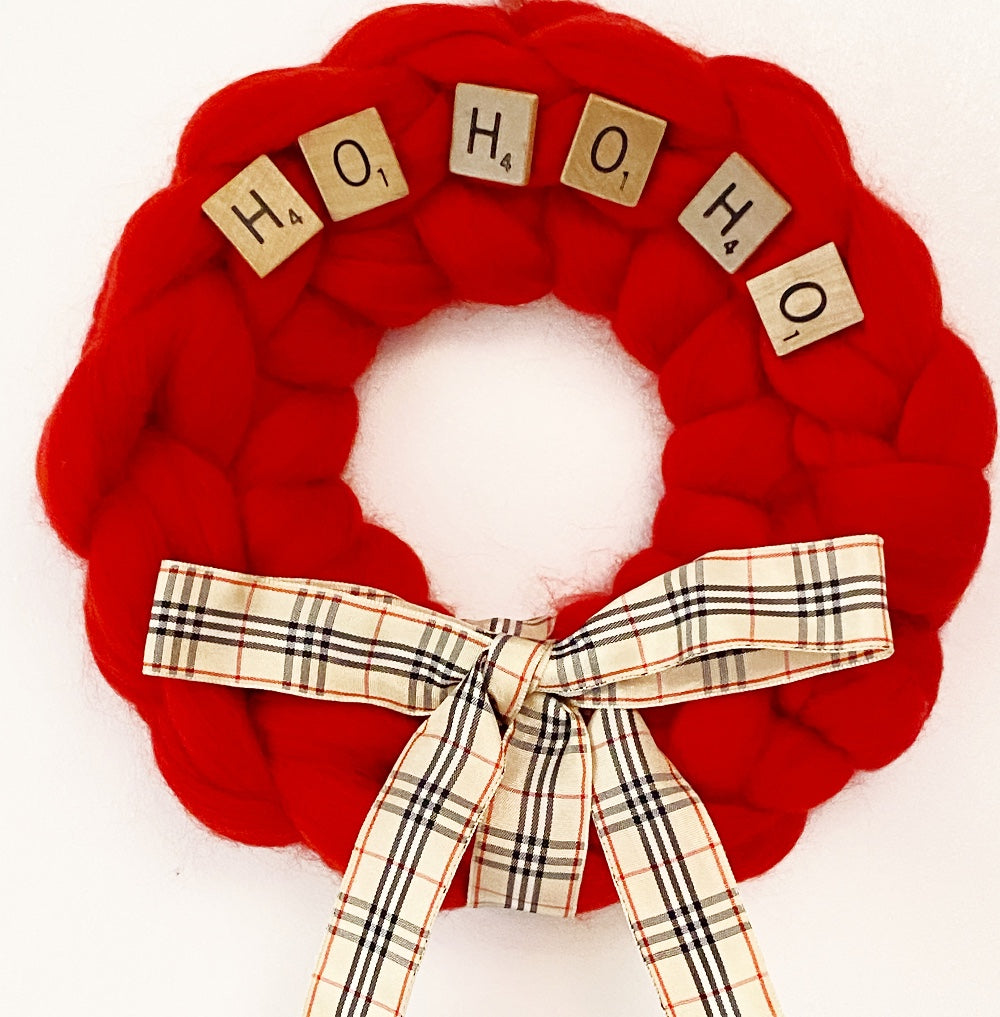Small Red Ho Ho Ho Wreath